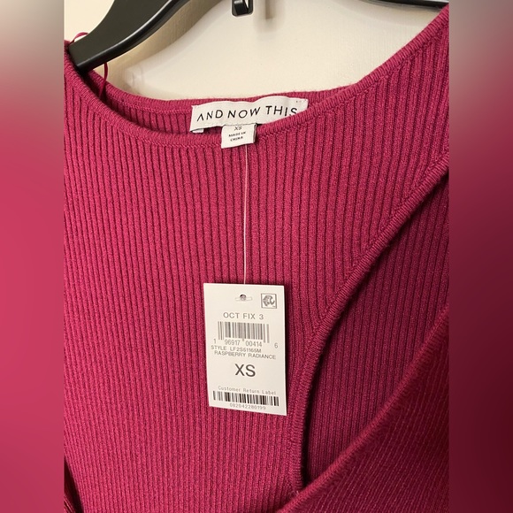 Ribbed Bodycon Midi Dress Pink - Picture 6 of 7